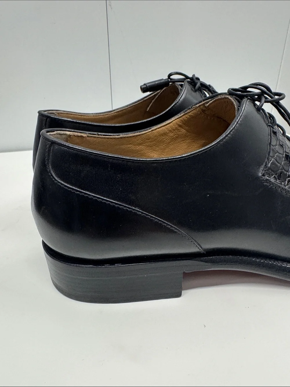 Romano Martegani Real Alligator 🐊 Leather Lace-Up Derby Shoes with Textured Vamp